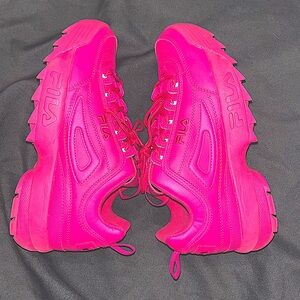 HOT pink Fila sneakers only worn once